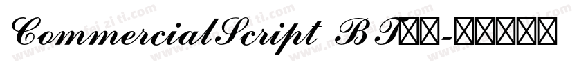 CommercialScript BT字体字体转换